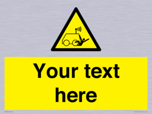 Custom warning run over by operator controlled machine